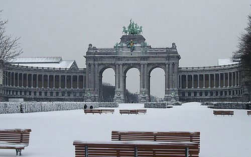 Brussels, Belgium in winter